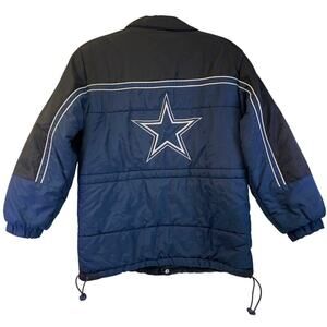 Reebox Vintage Cowboys Boys Kids M 10-12 Blue Nylon Coat
